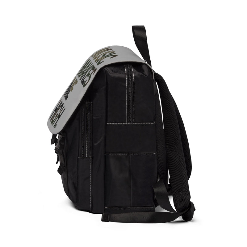 MMMH Backpack: Light Grey | Camo Lettering