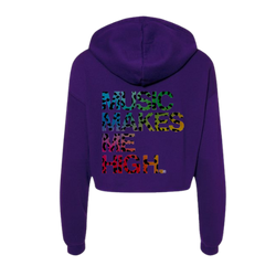 MMMH Cropped Hoodie: Purple | Color Leopard