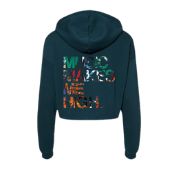 MMMH Cropped Hoodie: Atlantic | Graffiti