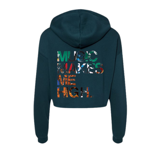 MMMH Cropped Hoodie: Atlantic | Graffiti