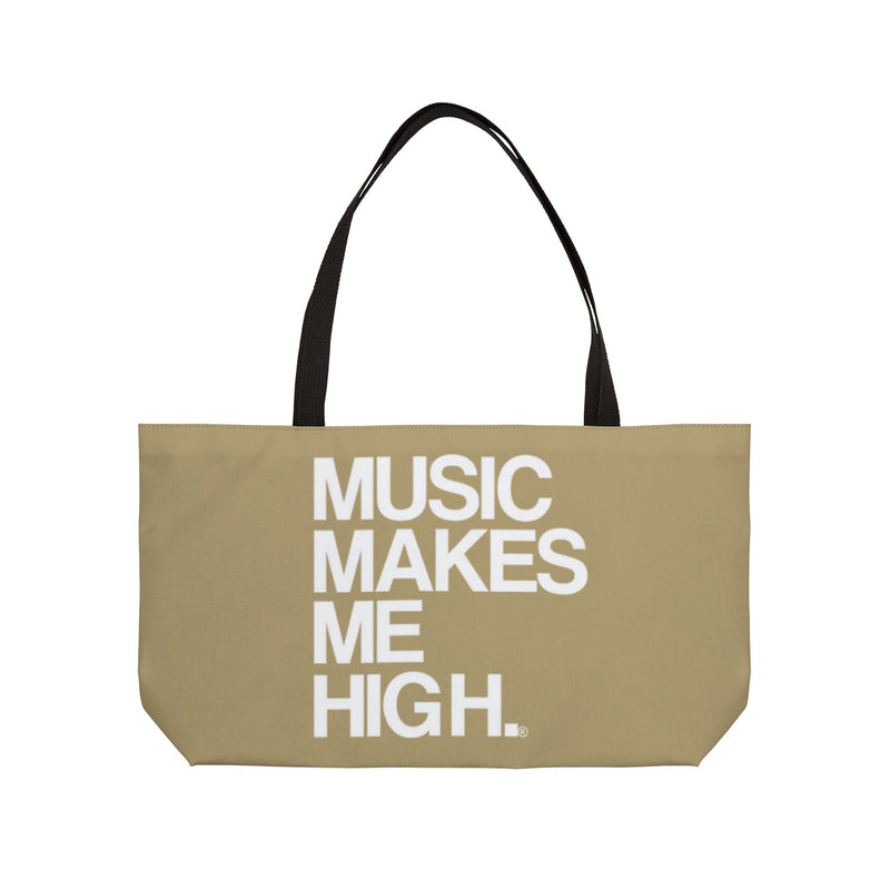 MMMH Weekender Bag (Black Handle): Gold | White