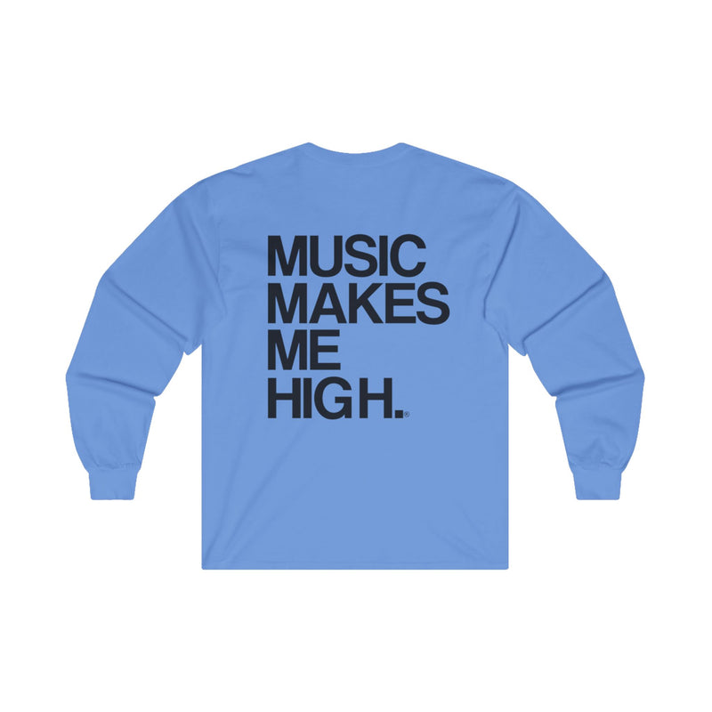 MMMH Unisex Long Sleeve Tee: Carolina Blue | Black Lettering