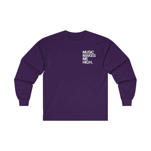 MMMH Unisex Long Sleeve Tee: Purple | White Lettering