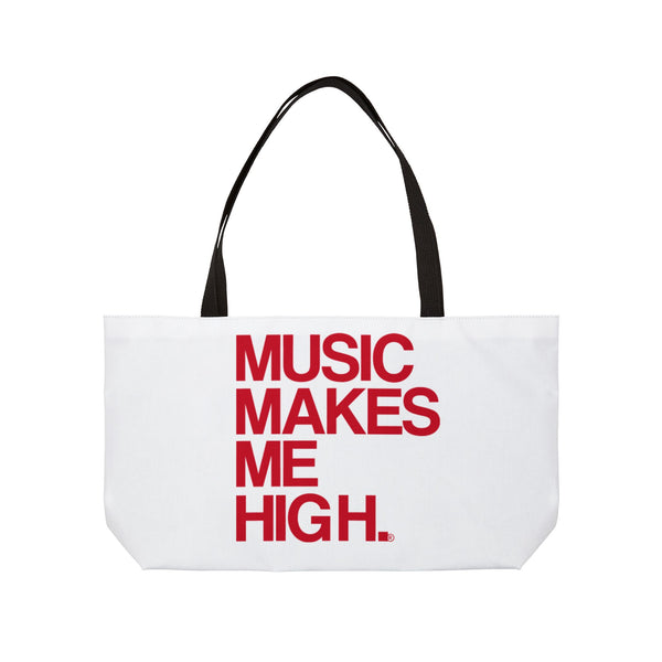 MMMH Weekender Bag (Black Handle): White | Red