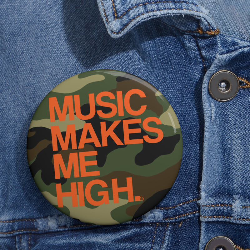 MMMH Round Pin: Camo | Orange