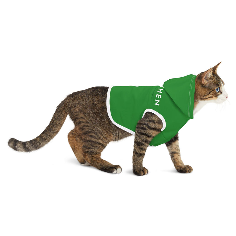 IJTT Pet Hoodie: AT Slash White | Irish Green