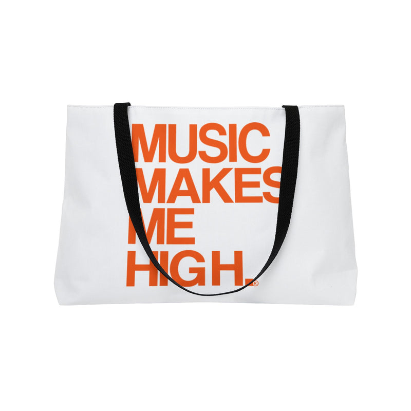 MMMH Weekender Bag (Black Handle): White | Orange