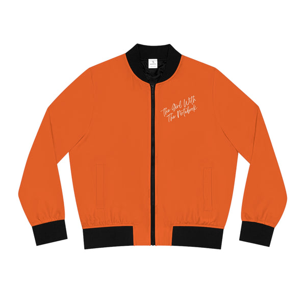 TGWTN Women's Bomber Jacket: White | Orange