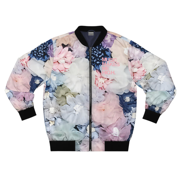 MMMH Unisex Bomber Jacket: Flowers | Light Pink