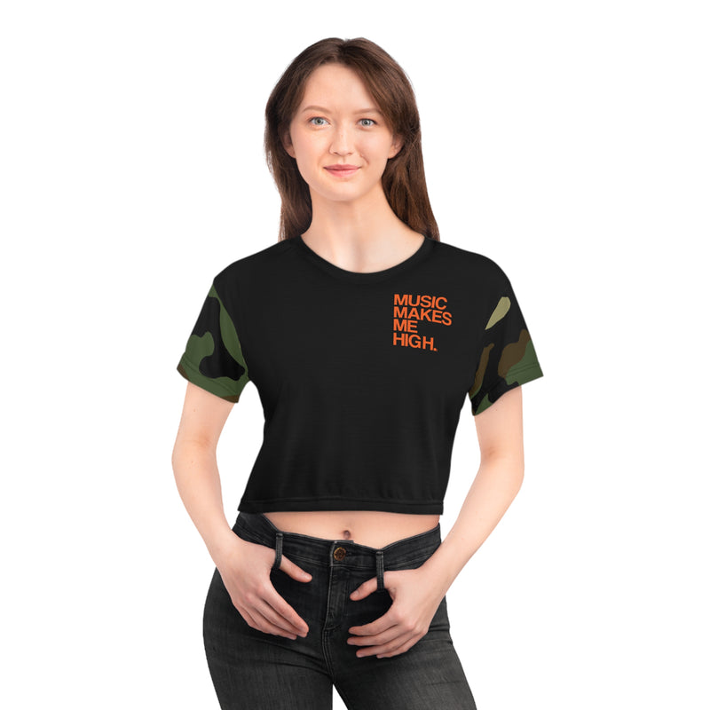 MMMH Cropped Top: Camo/Black | Orange