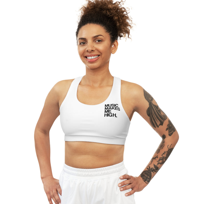 MMMH Sports Bra: White | Black