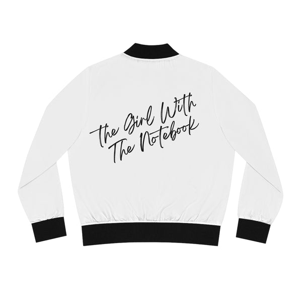 TGWTN Women's Bomber Jacket: Black | White