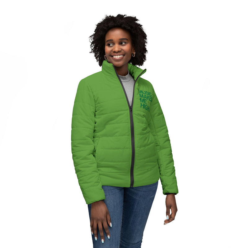 MMMH Women’s Puffer Jacket: Green | Dark Green