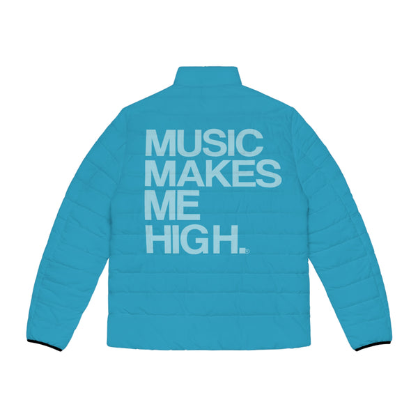 MMMH Men's Puffer Jacket: Turquoise | Light Turquoise