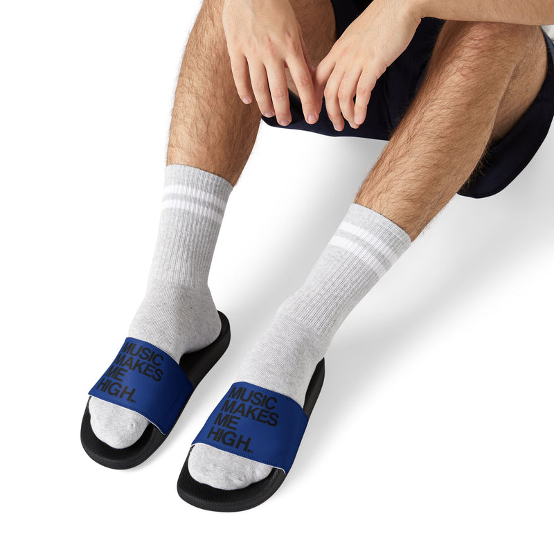 MMMH Unisex Slides: Dark Blue/Black | Black