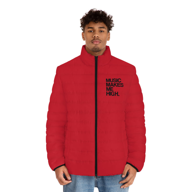 MMMH Men's Puffer Jacket: Red | Black