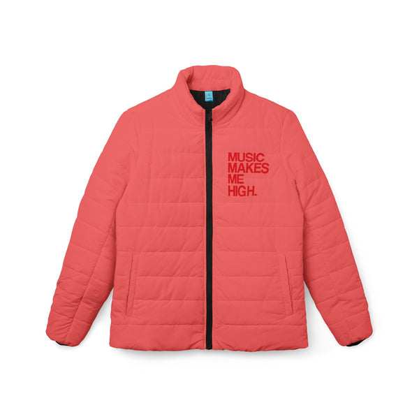 MMMH Women’s Puffer Jacket: Light Red | Red