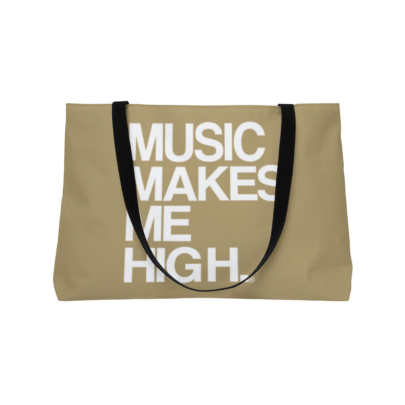 MMMH Weekender Bag (Black Handle): Gold | White