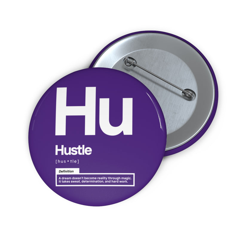 NOVL Round Pin: Hustle White | Purple