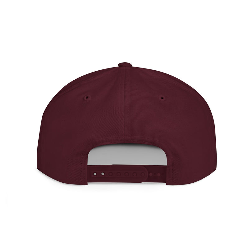 MMMH Classic Snapback: Maroon_Black Lettering