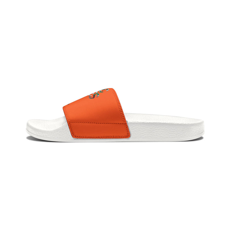 MMMH Unisex Slides: Orange/White | Graffiti