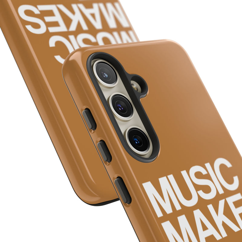 MMMH Classic Phone Case: Light Brown | White