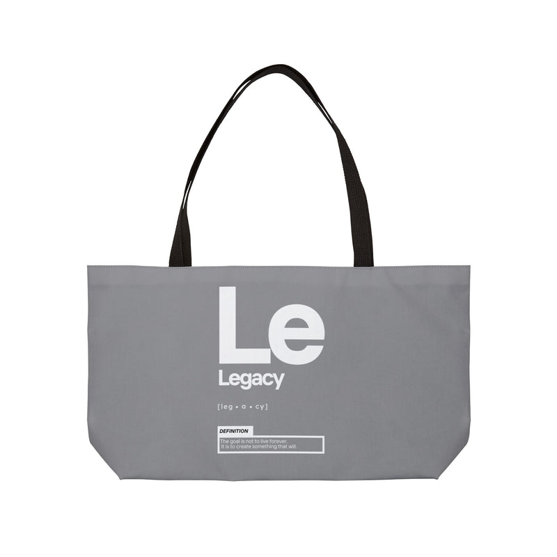 NOVL Weekender Bag (Black Handle): Legacy Grey | White