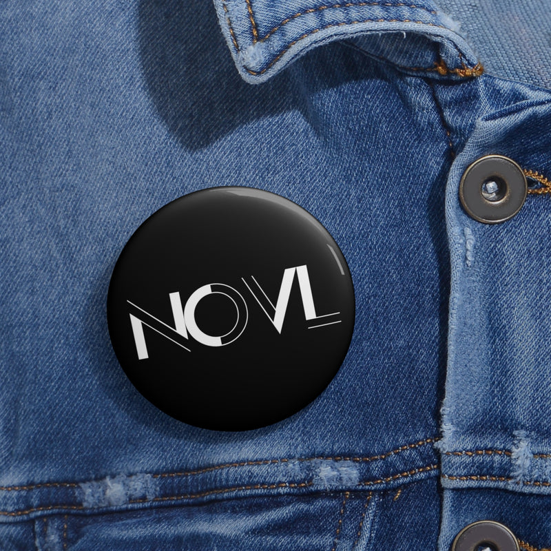 NOVL Round Pin: Black | White