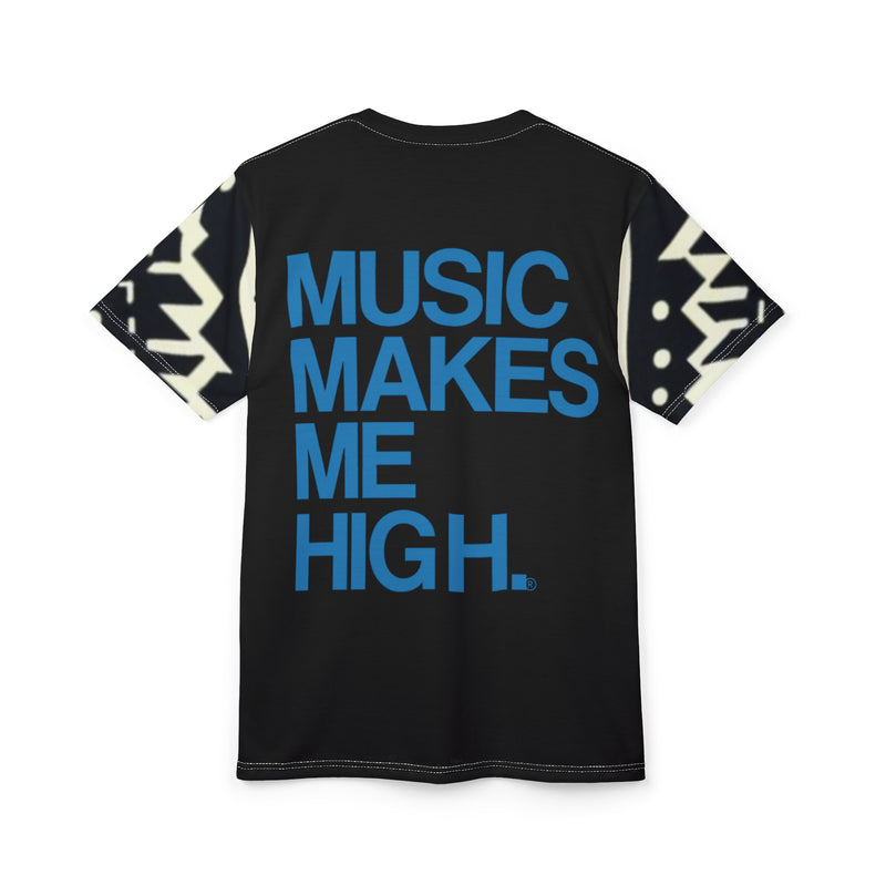 MMMH Unisex T-Shirt: Black Abstract/Black | Blue