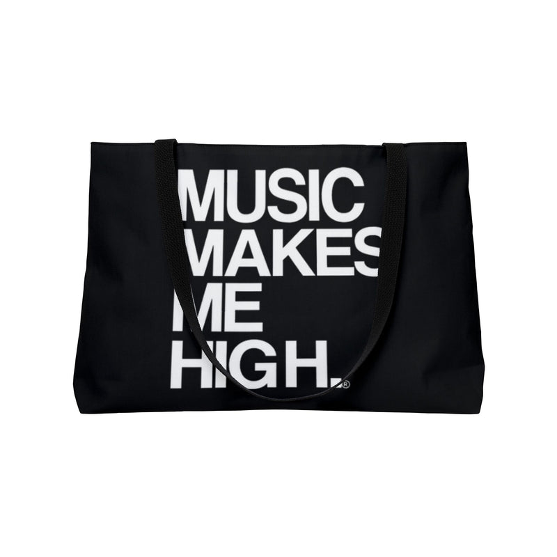 MMMH Weekender Bag (Black Handle): Black | White