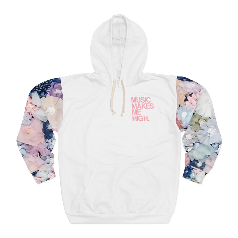 MMMH Unisex Hoodie: Flowers/White | Light Pink