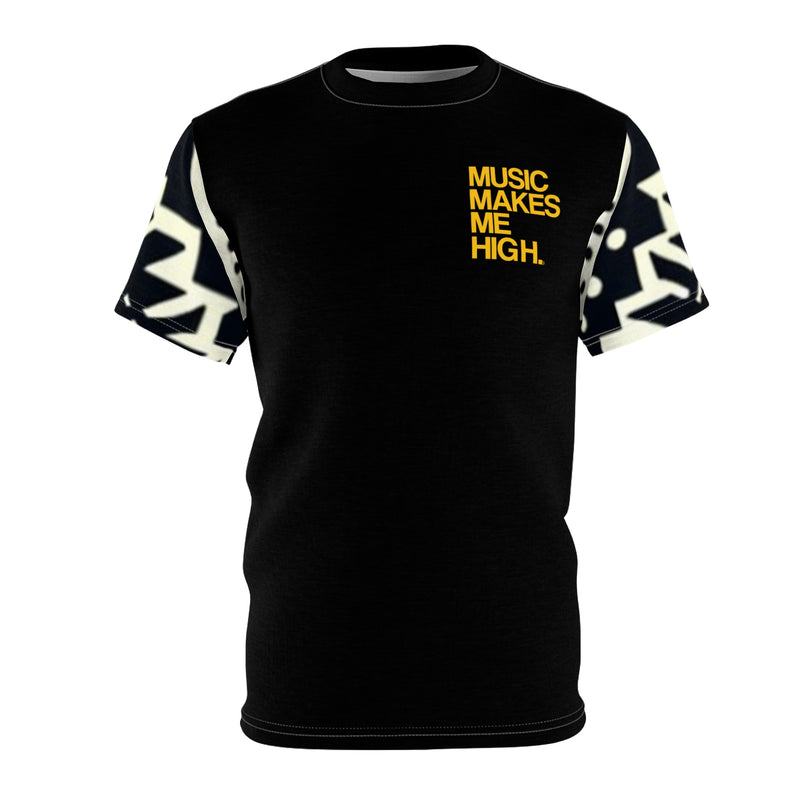 MMMH Unisex T-Shirt: Black Abstract/Black | Yellow