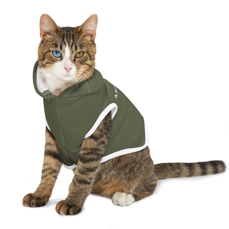 IJTT Pet Hoodie: AT Slash White | Military Green