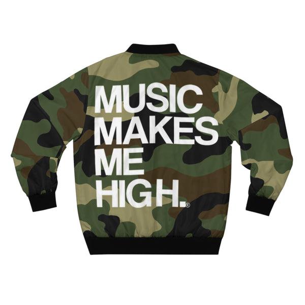 MMMH Unisex Bomber Jacket: Camo | White