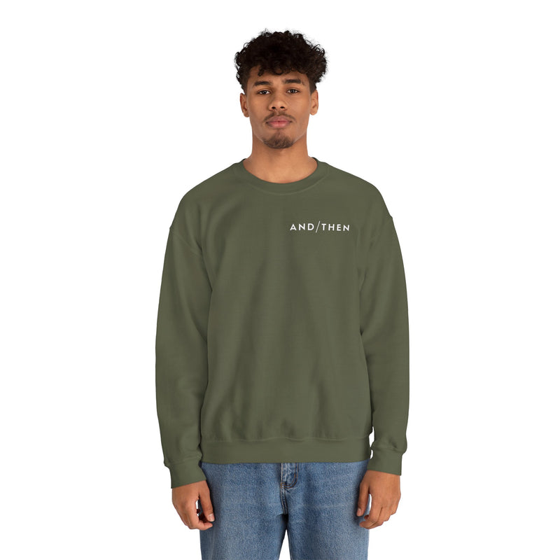 IJTT Unisex Sweatshirt: AT Slash White | Army Green