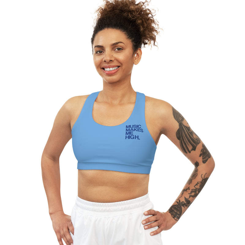 MMMH Sports Bra: Light Blue | Dark Blue