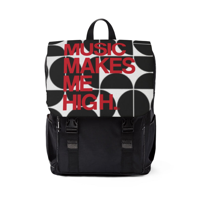 MMMH Backpack: Black Geo | Red