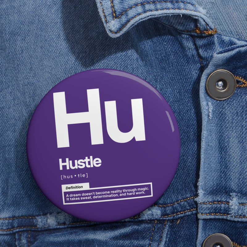 NOVL Round Pin: Hustle White | Purple