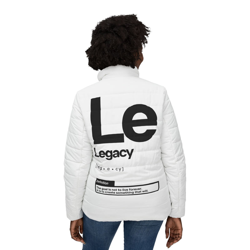 NOVL Women’s Puffer Jacket: Legacy White | Black