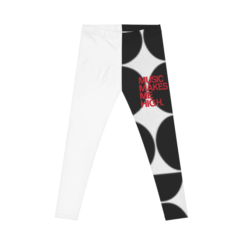 MMMH Leggings: Black Geo/White | Red