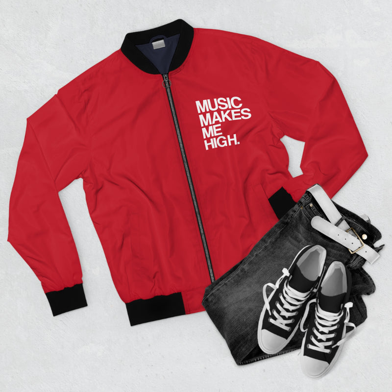 MMMH Bomber Jacket: Dark Red | White Lettering