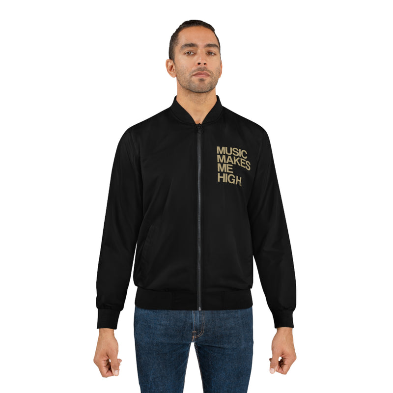 MMMH Bomber Jacket: Black | Gold Lettering