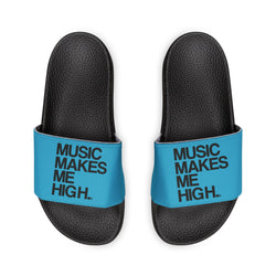 MMMH Unisex Slides: Turquoise/Black | Black