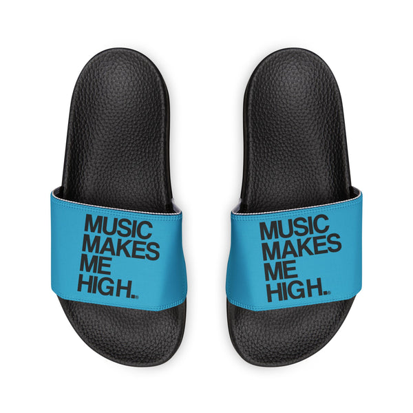 MMMH Unisex Slides: Turquoise/Black | Black