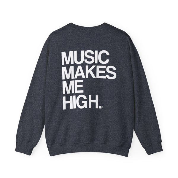 MMMH Unisex Sweatshirt: Heather Sport Dark Navy | White