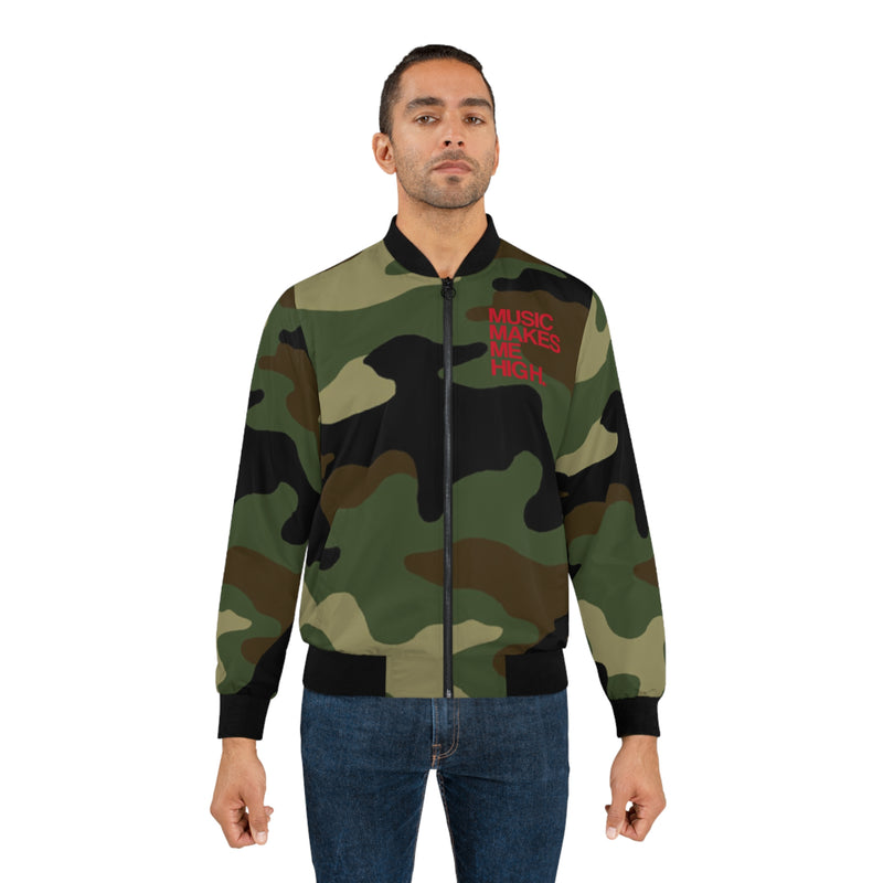 MMMH Unisex Bomber Jacket: Camo | Red