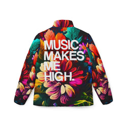 MMMH Women’s Puffer Jacket: Floral | White