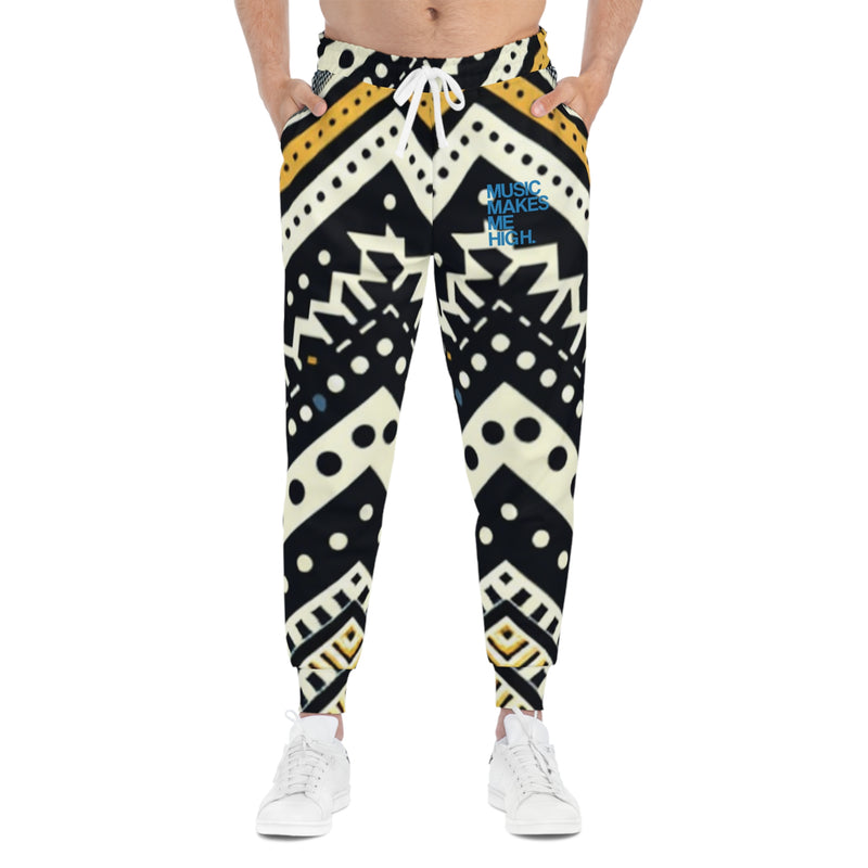 MMMH Unisex Joggers: Black Abstract | Blue