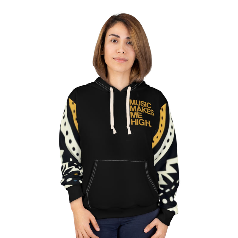 MMMH Unisex Hoodie: Black Abstract/Black | Gold