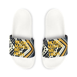 MMMH Unisex Sandals: Black Abstract/White | Yellow